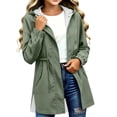 thumbnail image 2 of Kids Hooded Jacket Solid Color Casual Coat Lightweight Outerwear with Full Zip for Boys Girls School Spring, 2 of 4