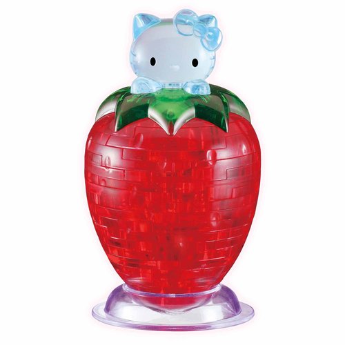 3D Crystal Puzzle, Hello Kitty on Strawberry