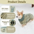 thumbnail image 4 of QBLEEV Warm Dog Winter Coat Windproof Cozy for Outdoor with Zipper Dog Cold Weather Jacket Fleece Lined for Large ,Small and Medium Dogs,Reflective Dog Clothes with Leash Hole,Beige,XL, 4 of 7