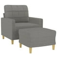 thumbnail image 2 of vidaXL Couch Upholstered Sofa with Footstool for Bedroom Living Room Fabric, 2 of 12