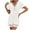 White, variant on Two Piece Outfits For Women Summer V Neck T-Shirt Tops Biker Shorts Workout Sports Tracksuit Hollow Out Set