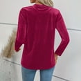 thumbnail image 6 of Velvet Long Sleeve Shirts for Women Dressy Crewneck Pullover Tops Ribbed Slim Fit T-Shirt Casual Going out Blouses Spring 2026, 6 of 8