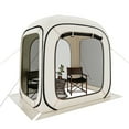 thumbnail image 6 of Dextrus 6x6ft Outdoor Pop Up Camping Tent with 4 Mesh Zipper Doors, Beige, 6 of 10