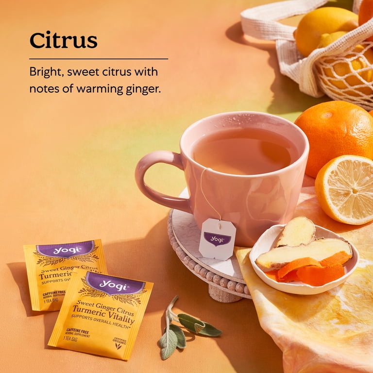 Yogi, Organic Herbal Tea Bags, 16 Count, Sweet Ginger Citrus