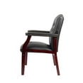 thumbnail image 5 of Boss Office Products B959-BK Ivy League Executive Guest Chair - Black/Mahogany, 5 of 9