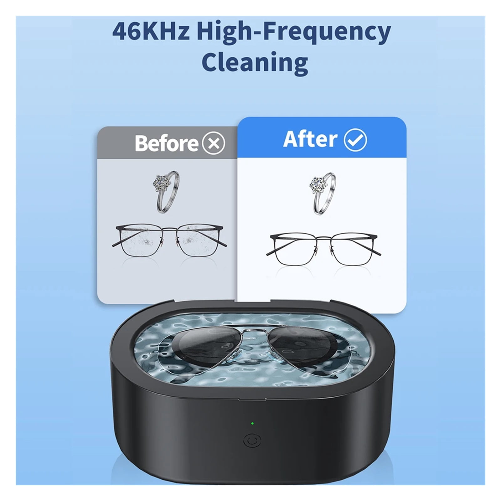 600ml Ultrasonic Cleaner Wave Cleaning Jewellery Polishing Machine For Glasses Watches Razors Denture Ultrasound