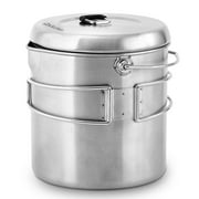 Solo Stove Outdoor Camping Lightweight Durable Stainless Steel 1800 Pot With Lid