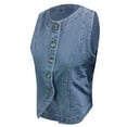 thumbnail image 4 of Zmoon Women's Short Slim Denim Vest, 4 of 5