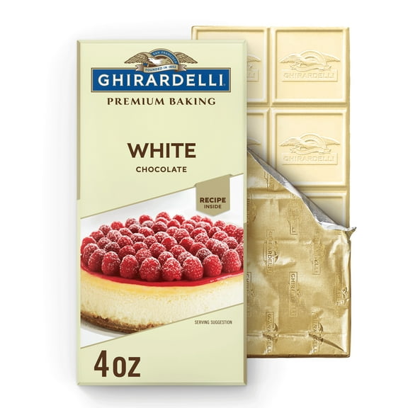 GHIRARDELLI Premium White Chocolate Baking Bar, 4 oz Bar