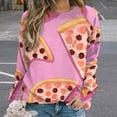 thumbnail image 2 of Fun Pizza Women's Floral Printed Sweatshirt Long Sleeve Crewneck Casual Loose Vintage Graphic Pullover Tops, 2 of 7