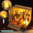thumbnail image 2 of Hut Model Creative Delicate Decor Full-color Manual Book Nook Shelf Miniature Hut Doll Birthday Gift, 2 of 11