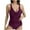 Burgundy, variant on ZQUUVOU Women's One Piece Swimsuits Tummy Control Push Up High Waisted Bathing Suit Wrap Tie Back Swimsuit Black
