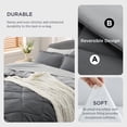 thumbnail image 5 of U by Bedsure Dark Grey Queen Comforter Set - 7 Pieces Reversible Queen Bed in a Bag, Queen Bed Set Dark Grey with Comforters, Sheets, Pillowcases & Shams, 5 of 6