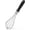 Black, variant on U-Taste 9" Small Egg Whisk: 18/10 Stainless Steel Kitchen Cooking Wire Balloon Wisk, Heavy Duty Metal Beater Stirrer, Manual Baking Tool with 6 Flex Wires for Hand Mixing, Blending Sauce (Black)