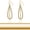 2" Teardrop - Gold, variant on Simulated Diamond Dangle Earrings for Women - Cubic Zirconia Crystal Long Dangling Earrings - Hypoallergenic and Safe for Sensitive Ears