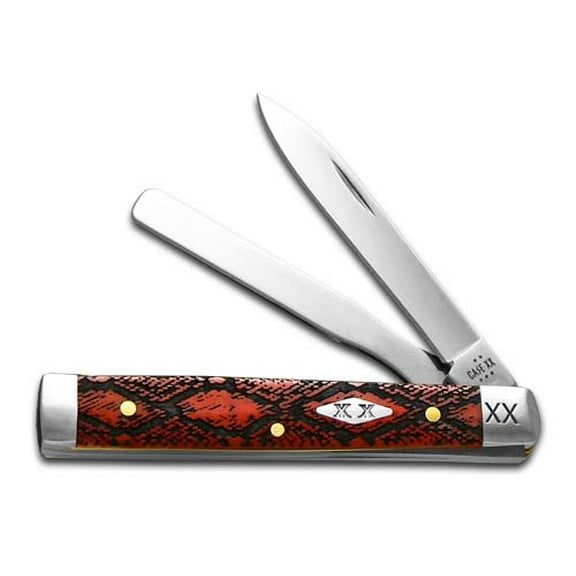 Case XX Knives Baby Doc Snake Skin Red Bone Stainless Pocket Knife