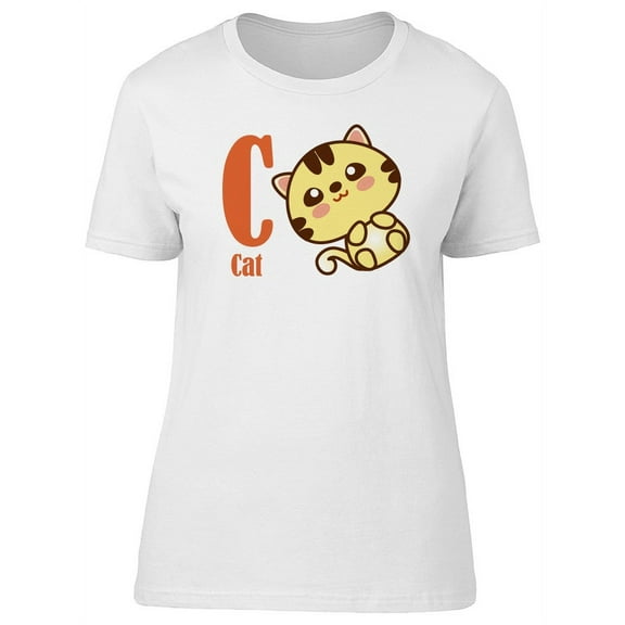 C Is For Cat T-Shirt Women -Image by Shutterstock, Female x-Large