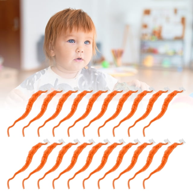 Juguete de Gusano Difuso, 20 piezas de Gusanos de material de Felpa Suave para Fiesta, Juguetes para Gatos para Niños, Con Colores Brillantes, Fácil de Operar, PARA Diversión Y