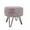 Dusty Blush, variant on Home Soft Things Jacquard Faux Fur Round Ottoman, 18"x18"x18", Dark Teal