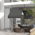 thumbnail image 2 of 5 Pack 4 Ft Manual Retractable Awning Freestanding Patio Shade UV Resistant Easy Installation for Window Door Dark Gray, 2 of 7
