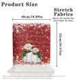 thumbnail image 6 of TSOVTHRID Snowman Christmas Light Print Chair Back Cover for Kitchen Hotel Banquet Holiday Party Decor Removable Chair Slipcovers Decorative Chairs Covers for Dining Room Christmas Decor, Set of 6, 6 of 7