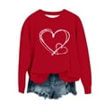 thumbnail image 3 of Posijego Girls Boys Valentine's Day Sweatshirts Long Sleeve Heart Graphic Tee Spring Pullover Sweatshirt for Kids 1-15 Years, 3 of 9