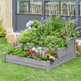 thumbnail image 2 of Topeakmart 3 Tier Elevated Raised Garden Bed Planter Box, Gray, 2 of 10