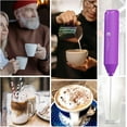 thumbnail image 5 of Powerful Milk Frother Handheld Foam Maker, Mini Whisk Drink Mixer for Coffee, Cappuccino, Latte, Matcha, Hot Chocolate, No Stand, Dark Orchid, 5 of 5