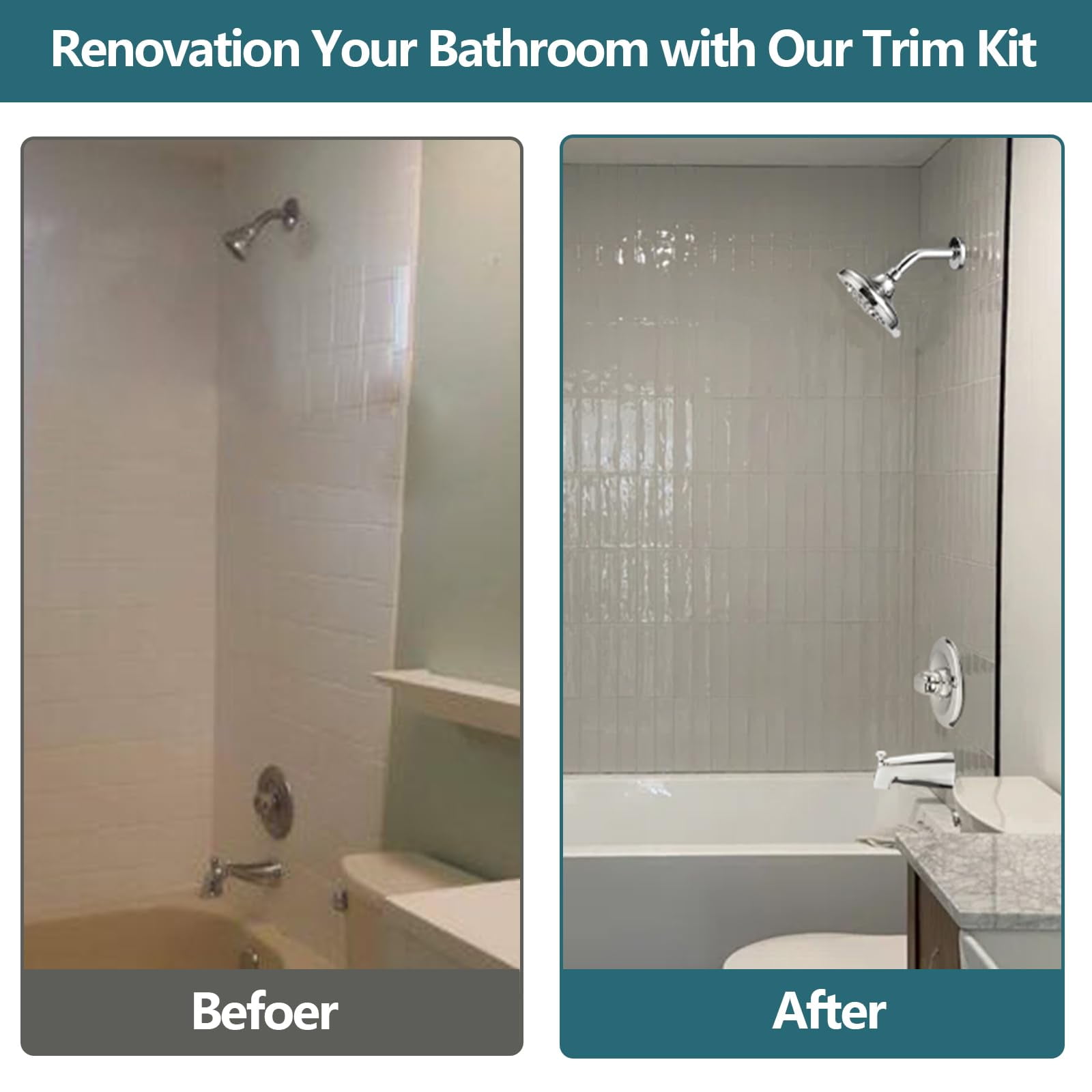 Replacement 9-Setting Rain Shower Faucet Tub Trim Kit for Delta 13/14 Series, High Pressure 5.5" Round Rain Shower Head& Handle Set, Chrome (Valve& Catridge Not Inclued)