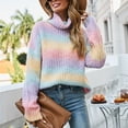 thumbnail image 5 of Felirenzacia Women’s Turtleneck Ribbed Knit Sweater, Cozy Chunky Pullover Tops, Warm Fall Winter Wear, 5 of 7