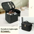 thumbnail image 4 of ZIVACATE Travel Makeup Bag with Compartments, Large Cosmetic Organizer with Brush Storage, Portable Toiletry Case for Women Men, Black, 4 of 8