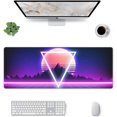 thumbnail image 2 of Retro Vaporwave Gaming Mouse Pad Cool Desk Mat Synthwave Neon Large XL Long Extended Pads Big Mousepad for Home Office Decor Accessories, 2 of 6