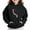 Black, variant on Bnwani Kids Hoodies Girls Long Sleeve Oversized Fleece Sweatshirt Cute Plain Tops Pullover