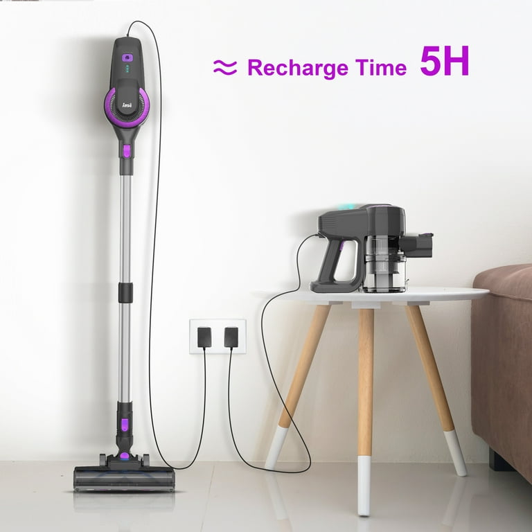 INSE Cordless Vacuum Cleaner,6 in 1 Powerful Stick Handheld Vacuum with  2200mAh Rechargeable Battery,20Kpa Vacuum Cleaner,45min Runtime,Lightweight