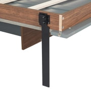 Newest Full Size Murphy Bed with Foldable Desk – Space Saving Wall Bed - Walnut & Gray