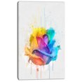 thumbnail image 2 of Rose Multicolore avec Éclaboussures de Couleur - Impression sur Toile Florale, 2 of 4