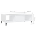 thumbnail image 4 of vidaXL Table Basse Blanche 103.5x60x35 cm Bois Reconstitué, 4 of 5