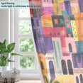 thumbnail image 4 of Yayeee Window Curtains Light Filtering 63"x42" Grommet Panel Pair Home Living Room Decor, Art Buildings, 4 of 7