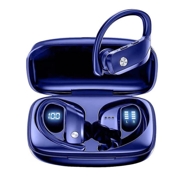 Auriculares inalámbricos verdaderos oso de fresa Bluetooth TWS gancho para la oreja IPX5 a prueba de agua