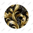 thumbnail image 3 of Golden Antique Floral Pattern Polyester Universal Spare Wheel Tire Cover Wheel Covers for Trailer RV SUV Truck Camper, 3 of 5
