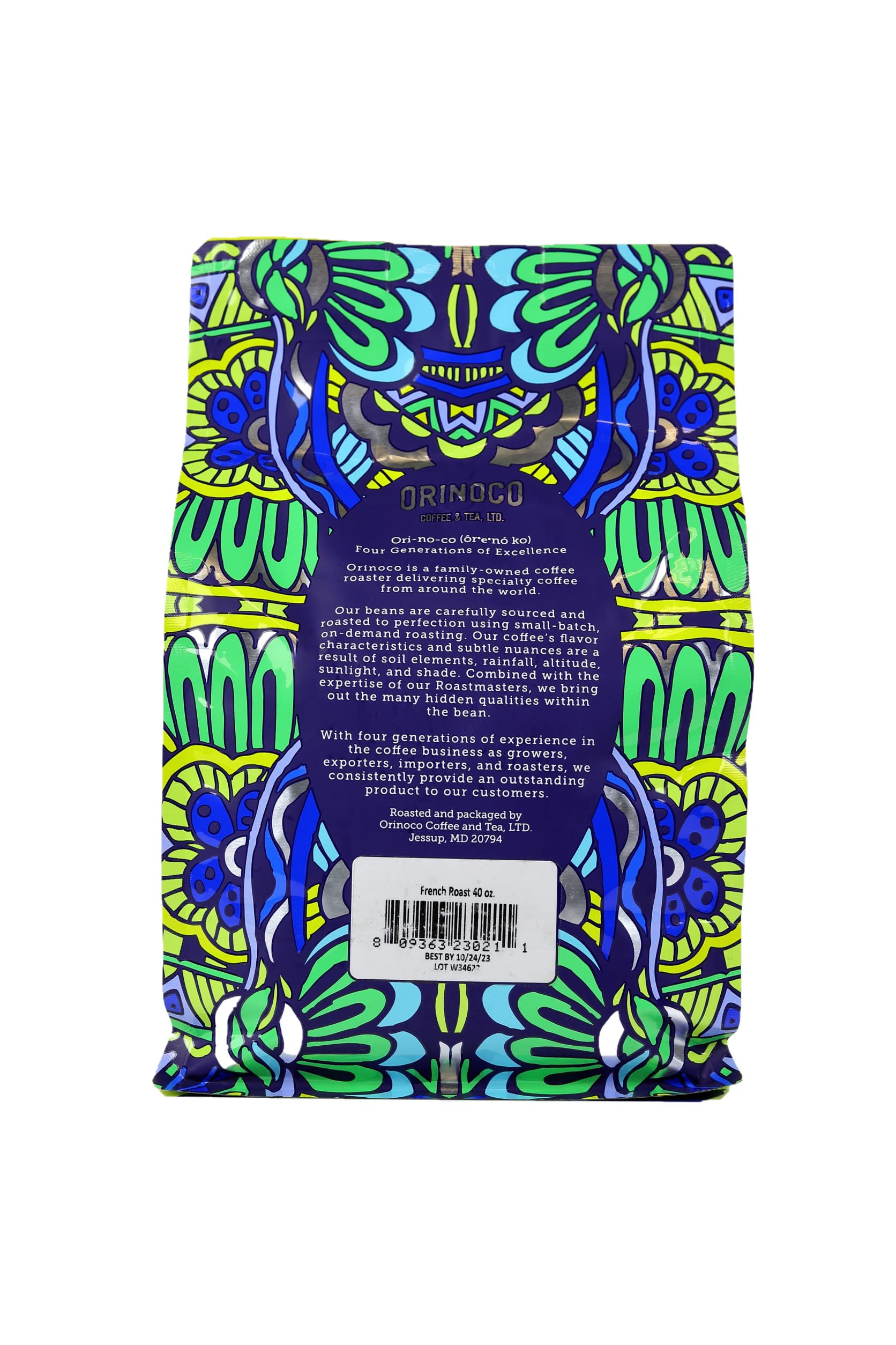 Orinoco French Roast 2.5lb bag, Bold Roast, Whole Bean Coffee, 100% Arabica beans