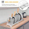 thumbnail image 2 of WASHWEPE Plastic Adjustable Dish Drying Rack for Kitchen Desktop with White Finish, 2 of 7