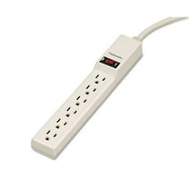 Fellowes Power Strip, 6 Outlets, 4 ft Cord, Platinum, Each