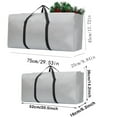 thumbnail image 3 of KOYPTL 2 Pcs Christmas Tree Storage Bag 20+30 Inch Large Capacity Christmas Storage Container with Durable Reinforced Handles& Zipper Waterproof Xmas Storage Box Gray, 3 of 5