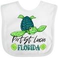 thumbnail image 3 of Inktastic Port St. Lucie, Florida Happy Sea Turtle Boys or Girls Baby Bib, 3 of 4