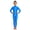 Blue, variant on Kids Girls Glossy Metallic Mock Neck Full Length Gymnastics Leotards Ballet Dance Unitard Bodysuit Blue 6