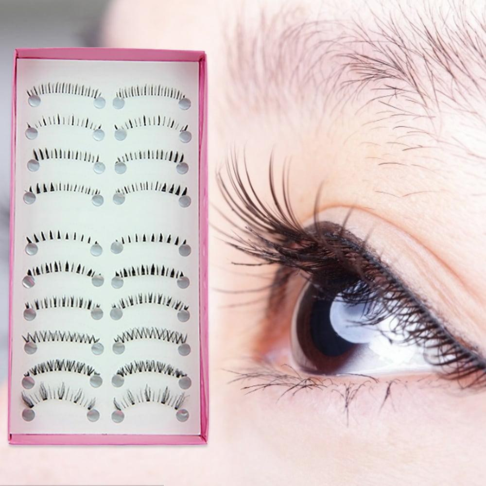 Grofry False Lower Eyelashes 10 Pairs Different Style Lower Under