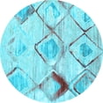 thumbnail image 1 of Ahgly Company Indoor Round Abstract Light Blue Contemporary Area Rugs, 8' Round, 1 of 4