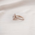 thumbnail image 3 of solitaire jewels 1.5CT Marquise Moissanite Halo Engagement Ring For Women, 10K Rose Gold, 3 of 8