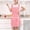 red, variant on 1pc Apron, Korean Fashion Double Layer Waterproof And Oil-proof Apron, Kitchen Cooking Waist, Cute Princess Cover Up Home